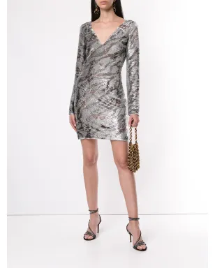 Roberto Cavalli スパンコール付きボディコンドレス - グレー - サムネイル2