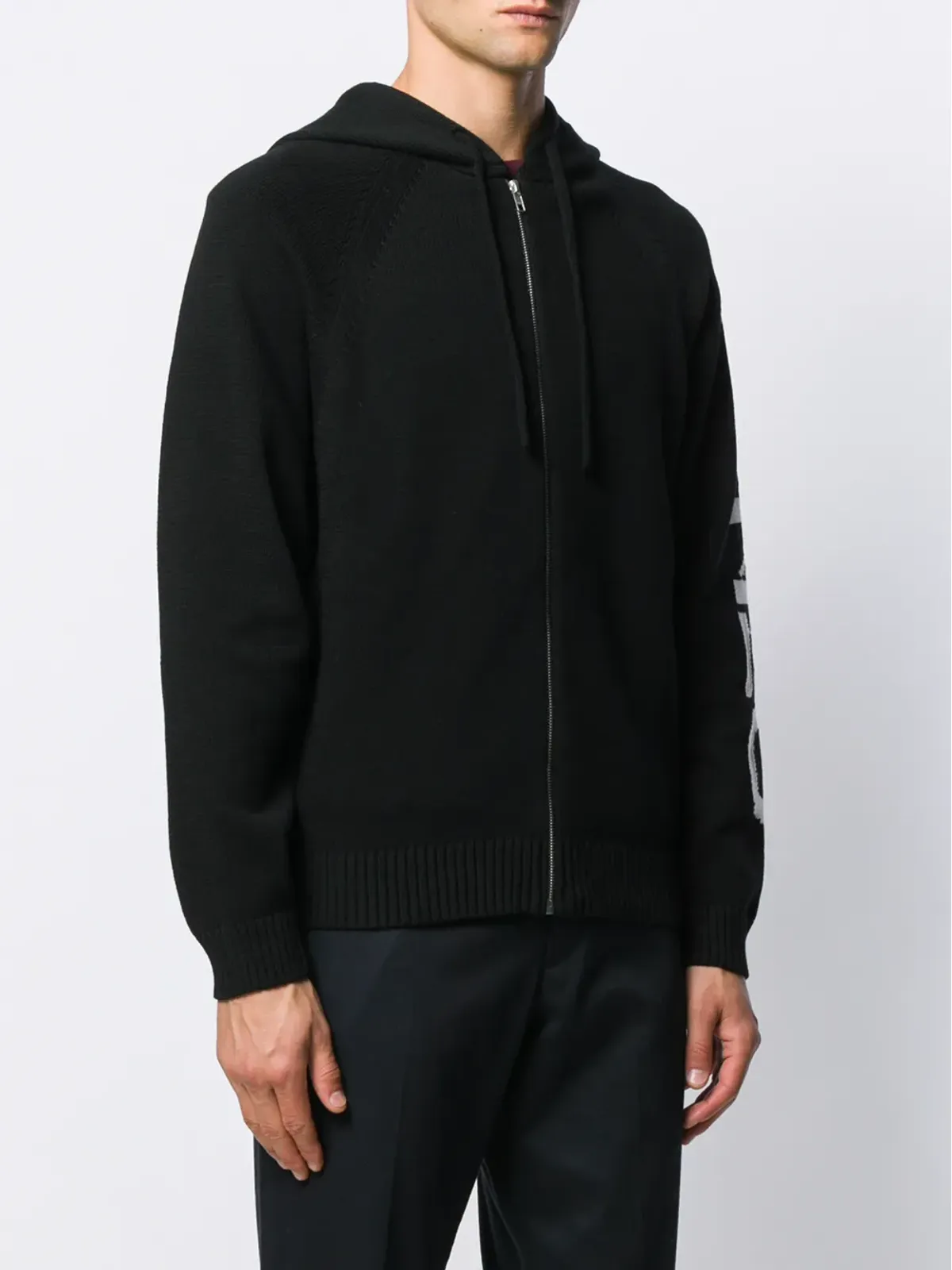 Kenzo インターシャニット ロゴ パーカー - 画像3