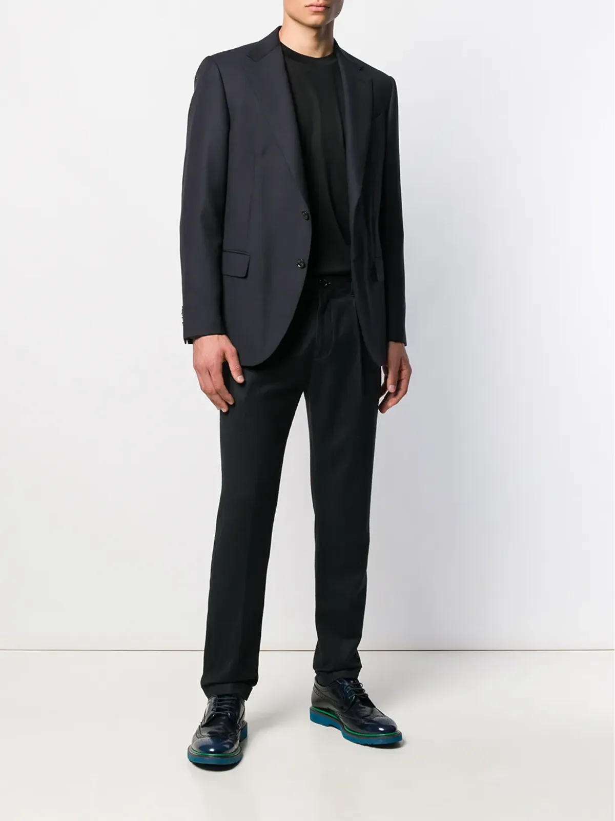 Canali スリムフィットTシャツ（ブラック） - 画像2