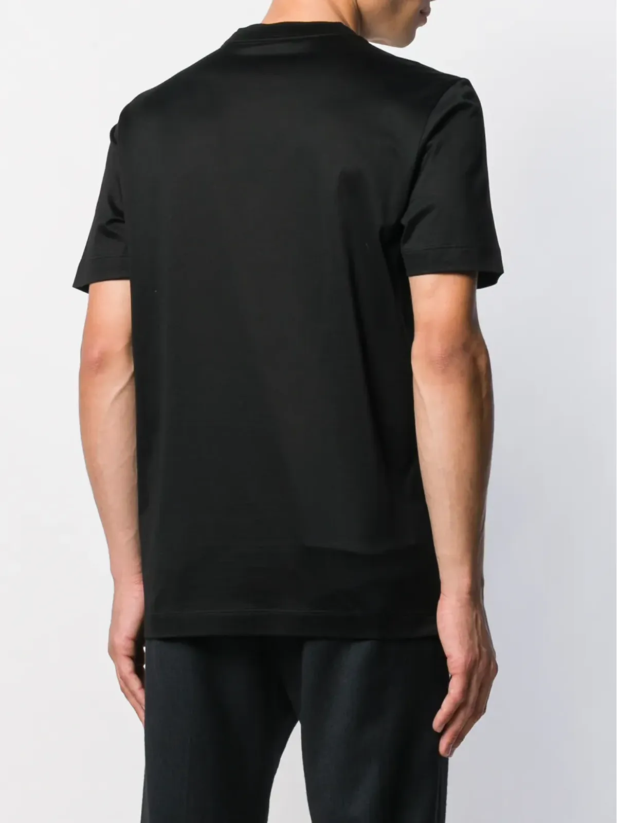 Canali スリムフィットTシャツ（ブラック） - 画像4