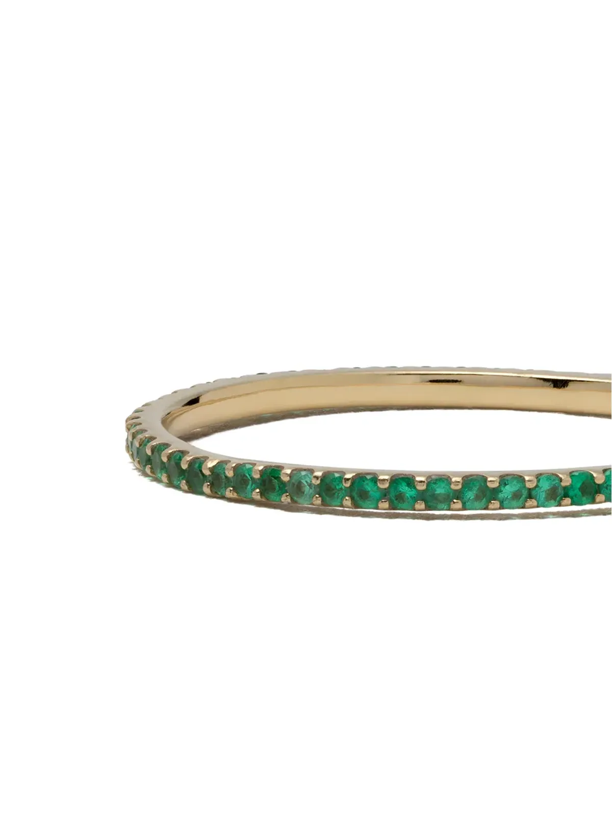 We by WHITEbIRD 18kt yellow gold emerald Solange ring - 画像3