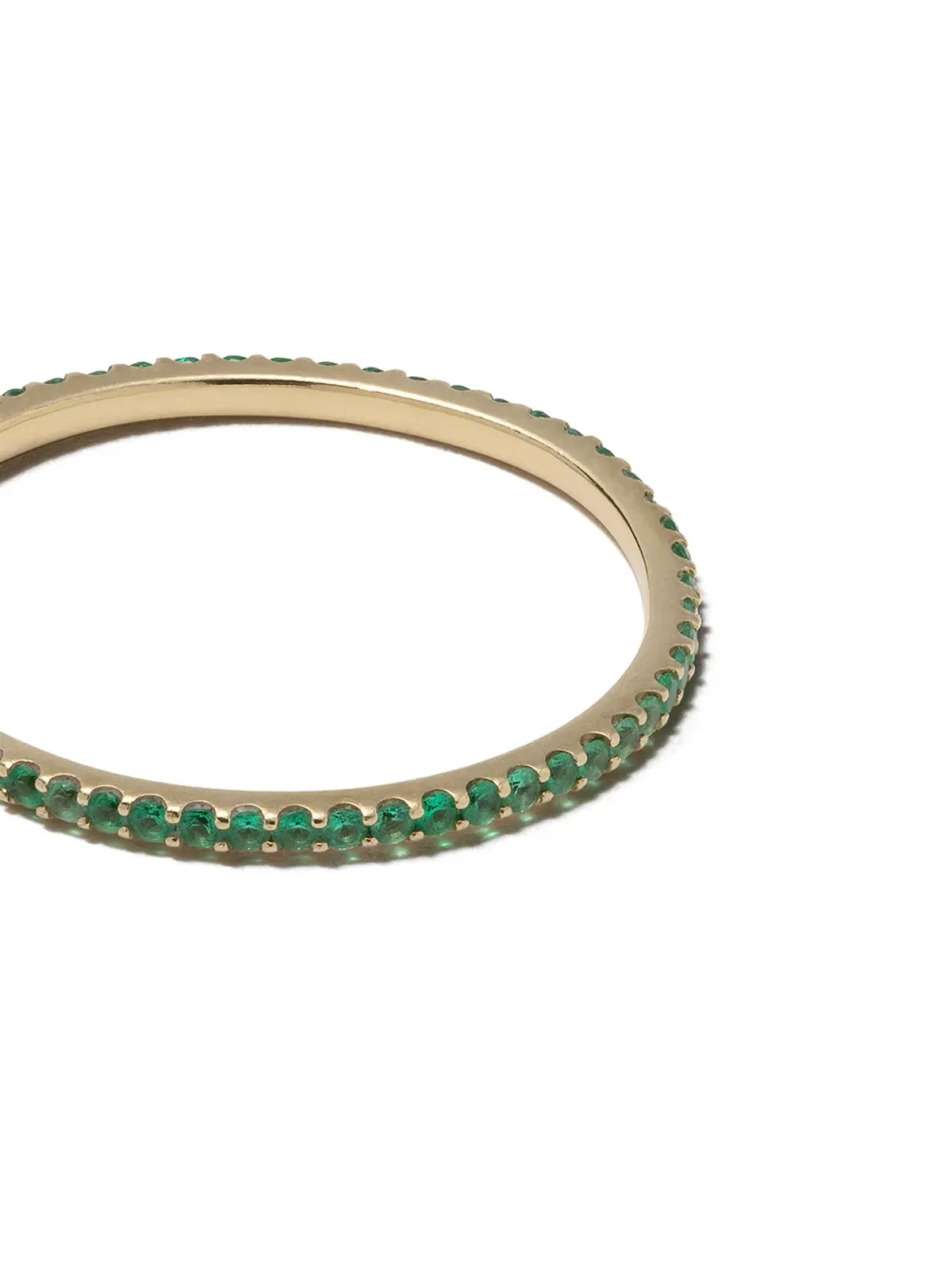 We by WHITEbIRD 18kt yellow gold emerald Solange ring - 画像4