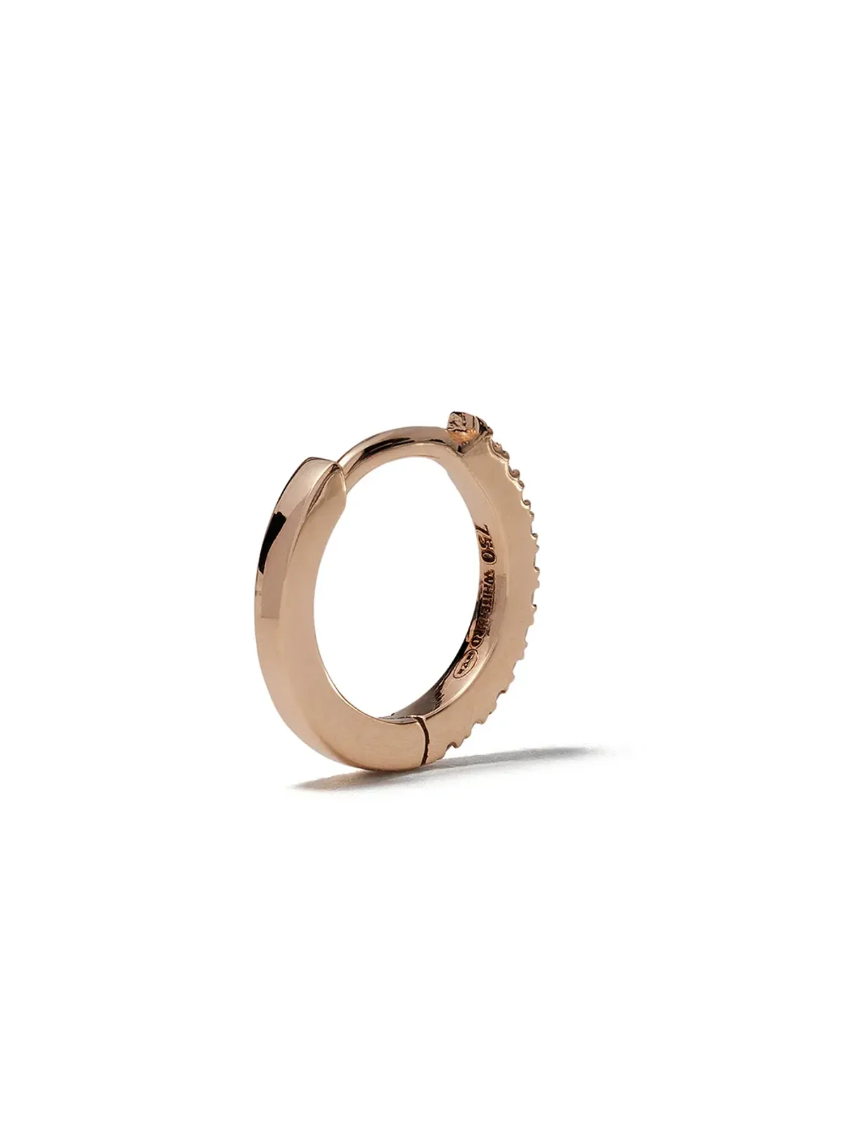 We by WHITEbIRD 18K ローズゴールド ダイヤモンド Margot フープ ピアス - 画像3