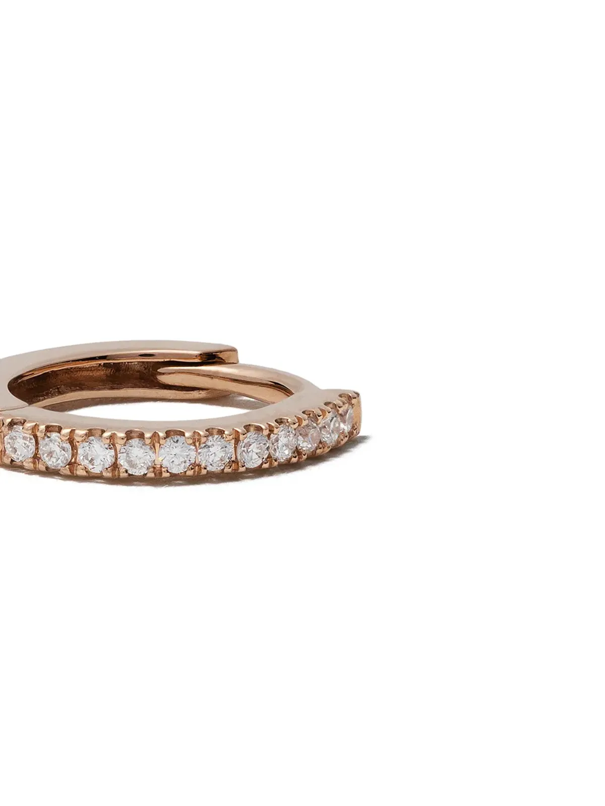 We by WHITEbIRD 18K ローズゴールド ダイヤモンド Margot フープ ピアス - 画像4