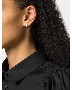 We by WHITEbIRD 18kt yellow gold diamond Margot large hoop single earring - サムネイル2