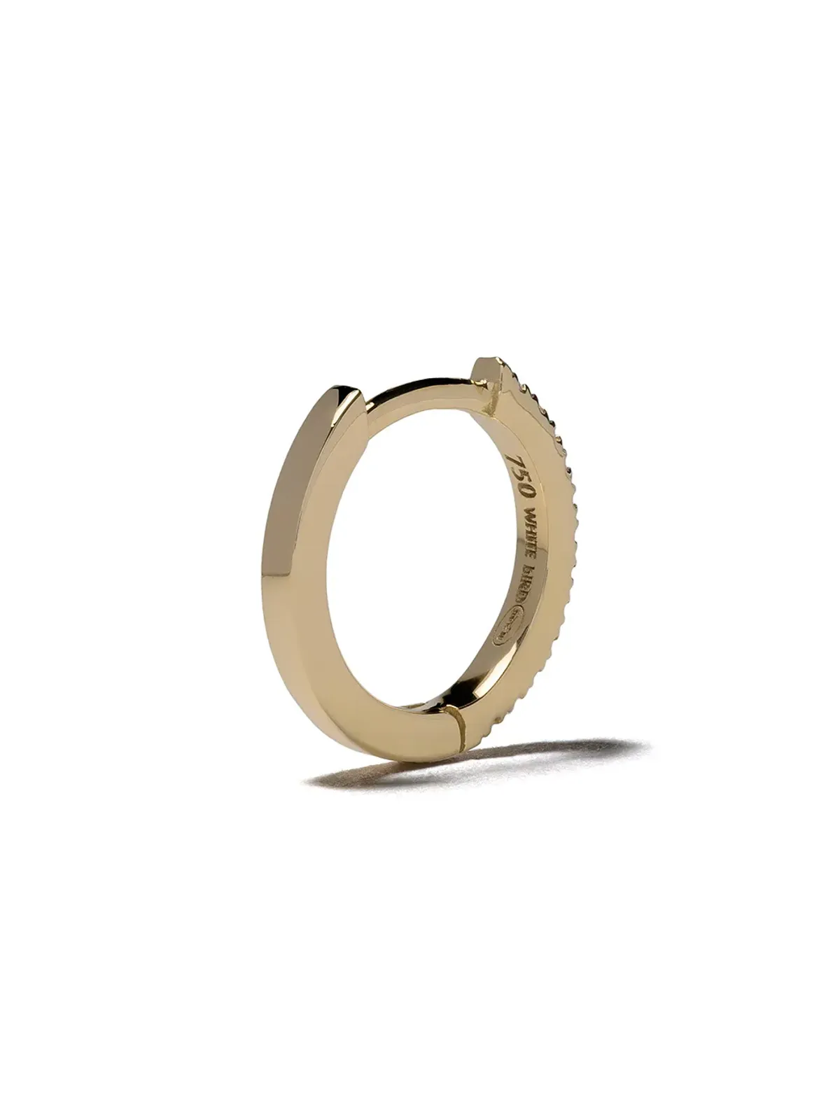 We by WHITEbIRD 18kt yellow gold diamond Margot large hoop single earring - 画像3