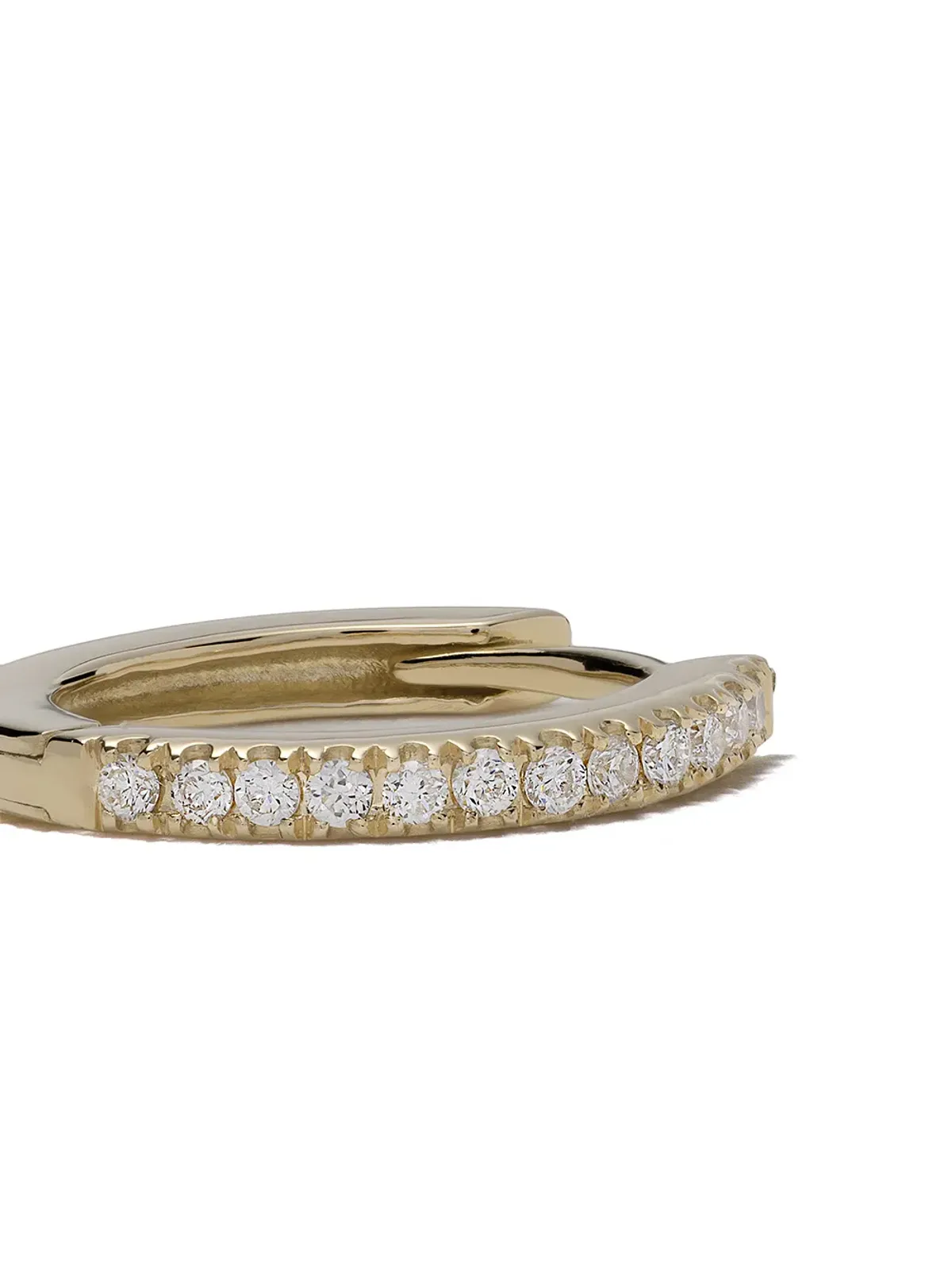We by WHITEbIRD 18kt yellow gold diamond Margot large hoop single earring - 画像4