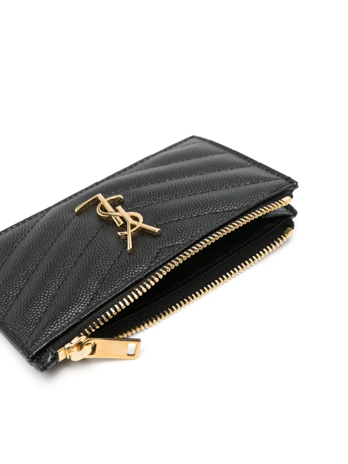 Saint Laurent Cassandre レザー カードホルダー - 画像3