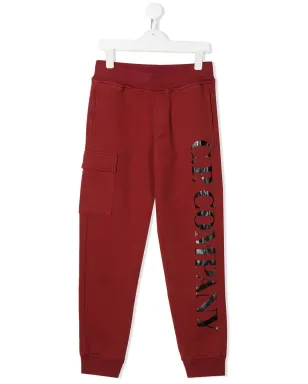 C.P. Company Kids ロゴプリント トラックパンツ - レッド - サムネイル1