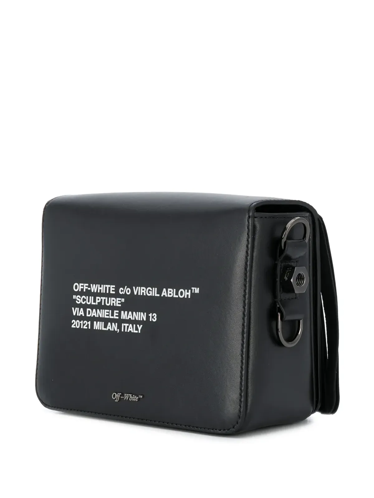Off-White フリンジ付きフラップバッグ（ブラック） - 画像3