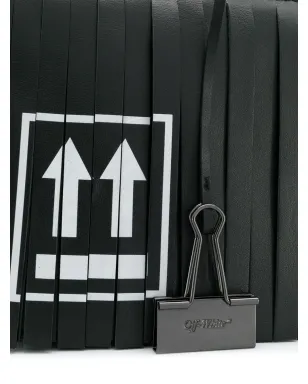 Off-White フリンジ付きフラップバッグ（ブラック） - サムネイル4