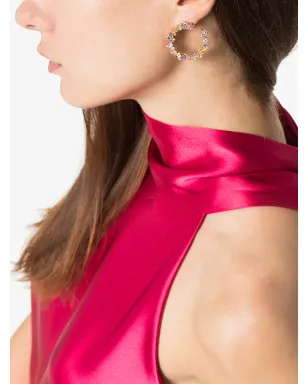 Suzanne Kalan 18kt ローズゴールド ファイヤーワークス サファイア フープピアス - サムネイル2