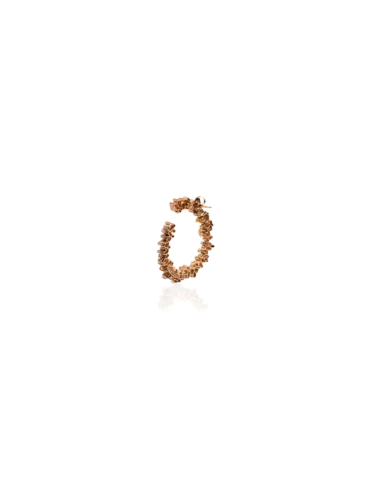 Suzanne Kalan 18kt ローズゴールド ファイヤーワークス サファイア フープピアス - 画像4