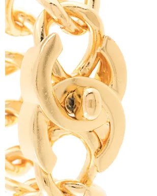 CHANEL Pre-Owned 1996 CCターンロックモチーフチェーンブレスレット - Gold - サムネイル3