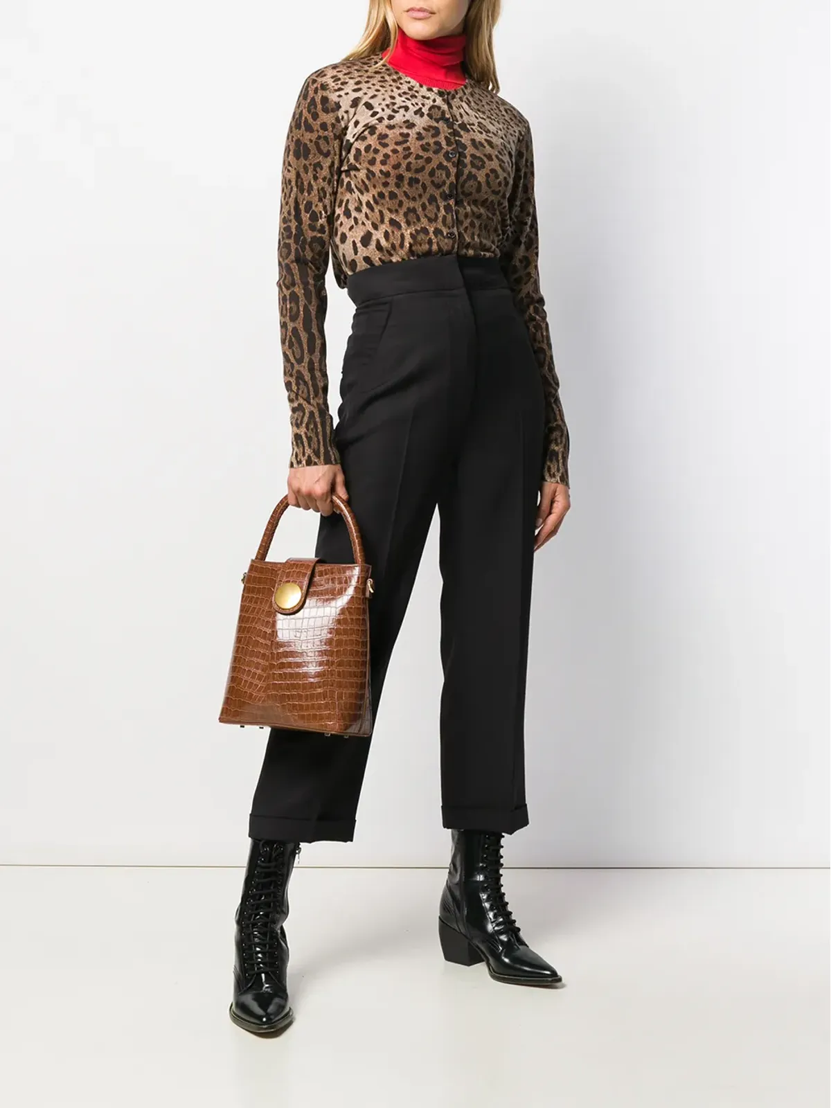 Dolce & Gabbana レオパード柄のヴァージンウールカーディガン - 画像2