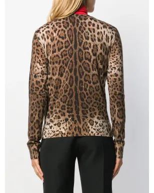 Dolce & Gabbana レオパード柄のヴァージンウールカーディガン - サムネイル4