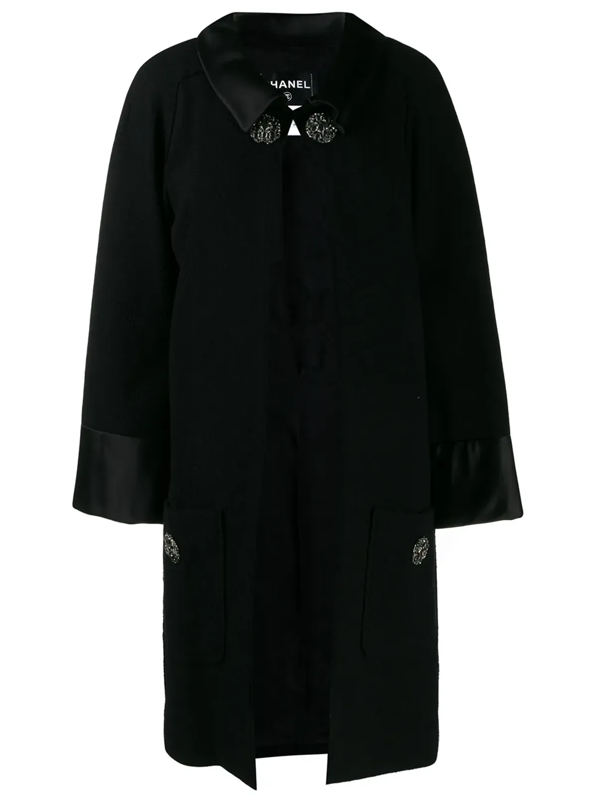 CHANEL Pre-Owned ボタン留め襟付きミディ丈コート - 画像1