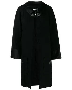 CHANEL Pre-Owned ボタン留め襟付きミディ丈コート - サムネイル1