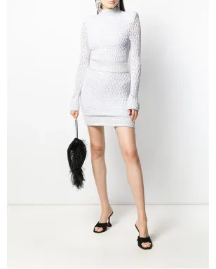 Balmain パールとスパンコール装飾ニットドレス - サムネイル2
