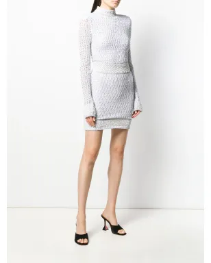 Balmain パールとスパンコール装飾ニットドレス - サムネイル3