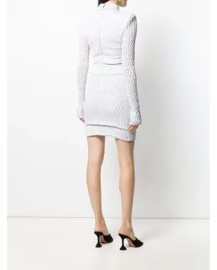 Balmain パールとスパンコール装飾ニットドレス - サムネイル4