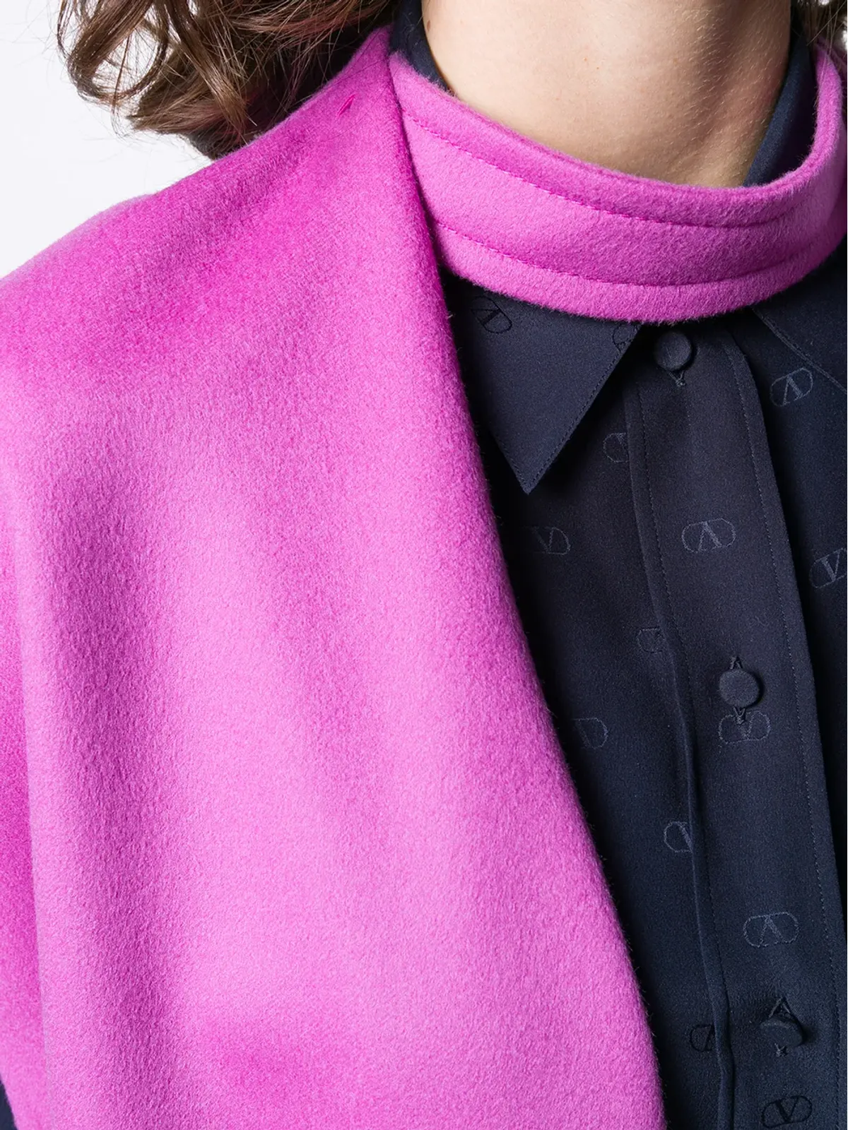 Valentino Garavani 取り外し可能なネックストラップ付きケープ - 画像5