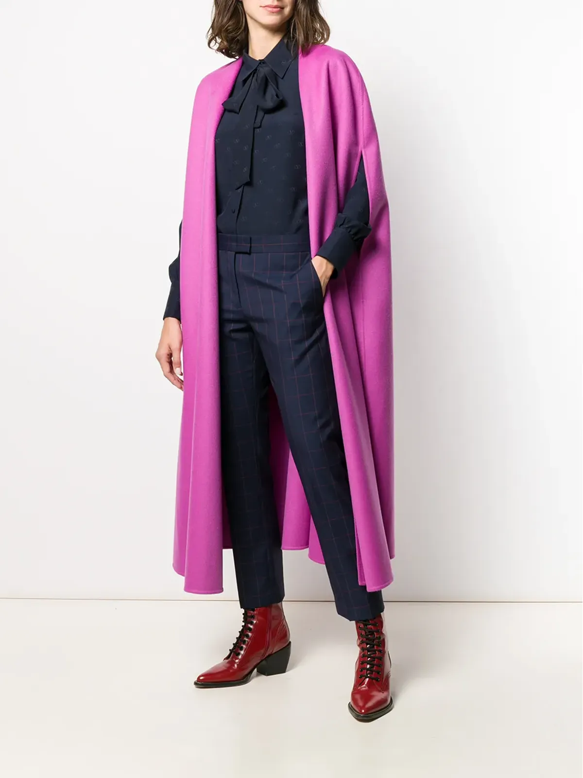 Valentino Garavani 取り外し可能なネックストラップ付きケープ - 画像2