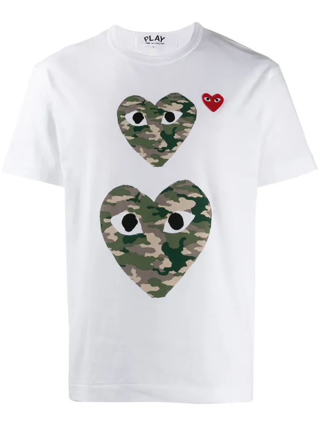 COMME des GARÇONS PLAY Comme Des Garçons Play カモフラージュハート Tシャツの商品画像