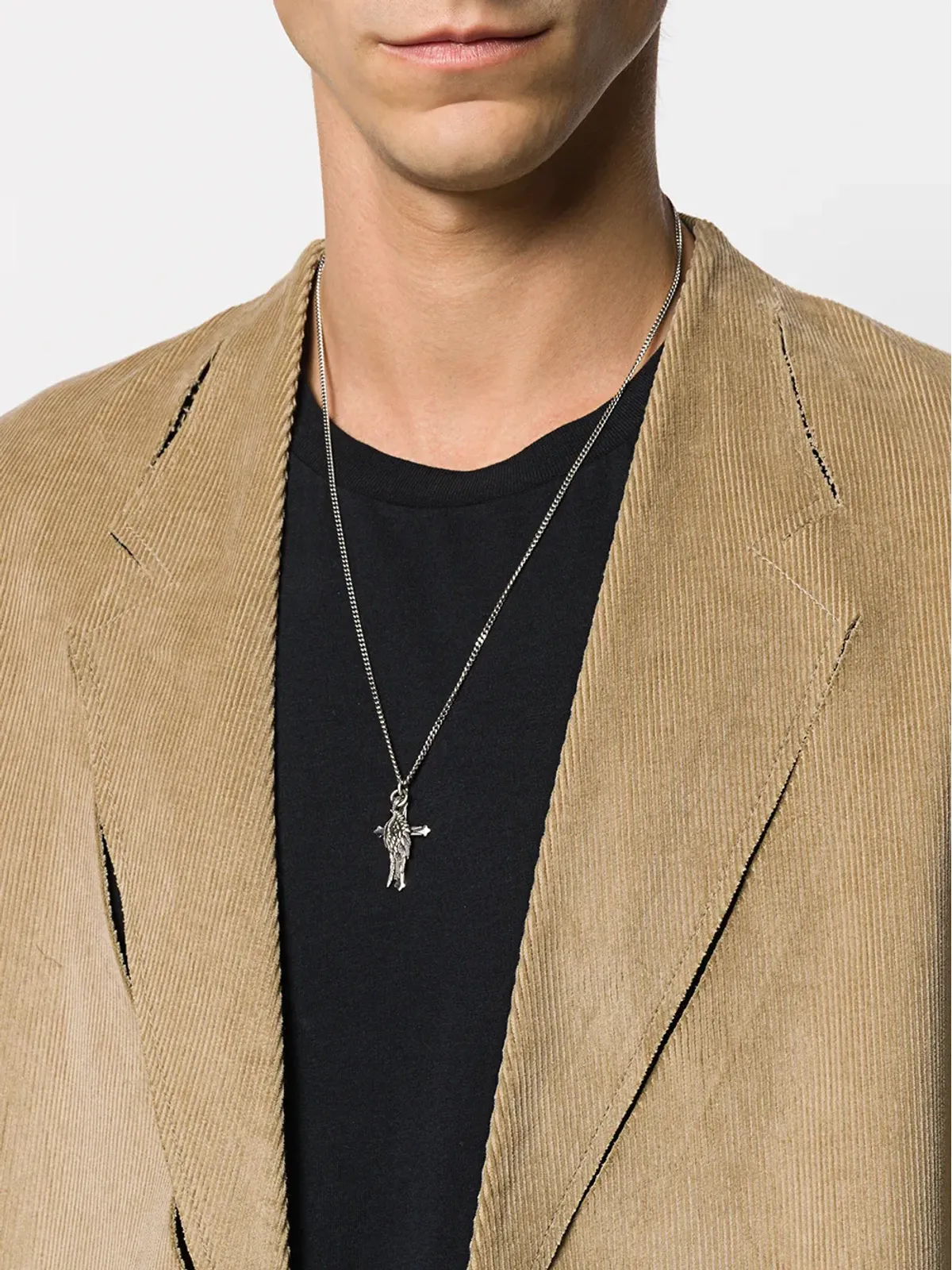 Emanuele Bicocchi Wing and Cross ペンダントネックレス - 画像2