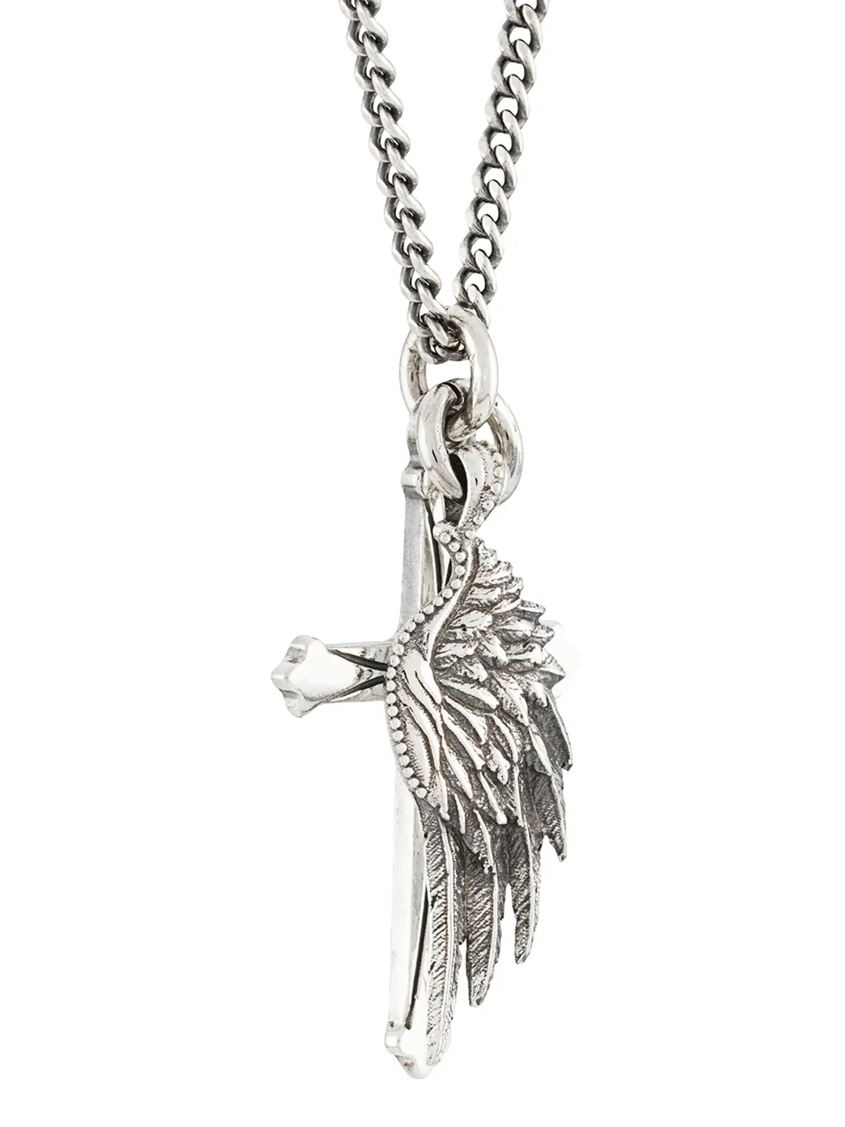 Emanuele Bicocchi Wing and Cross ペンダントネックレス - 画像3