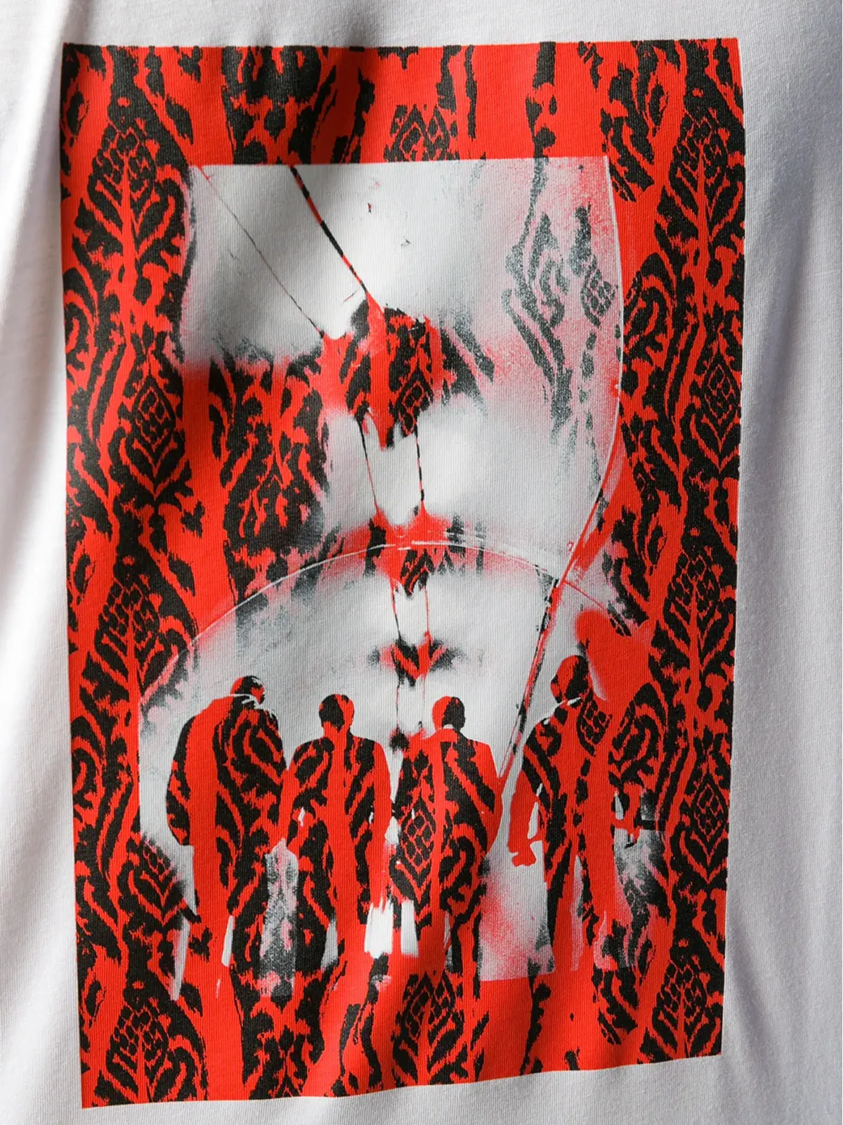 Neil Barrett コントラストプリントTシャツ - ホワイト - 画像5