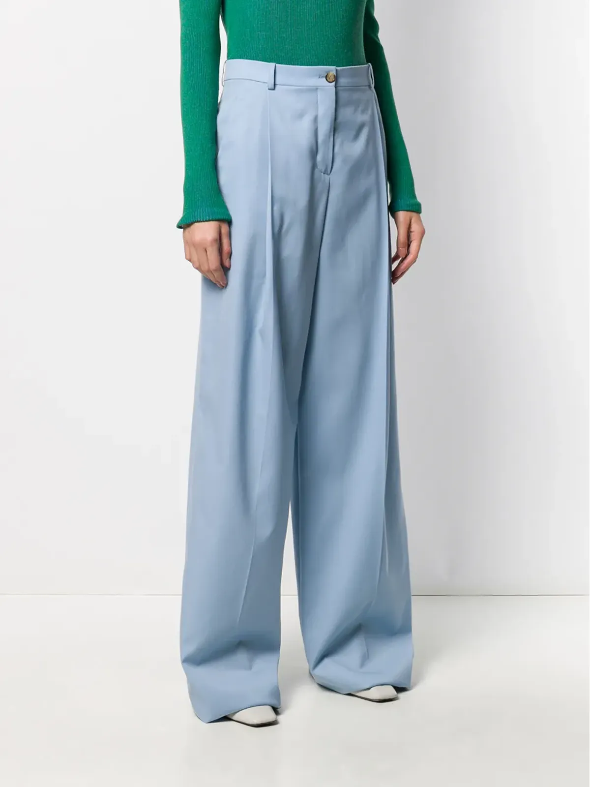 Nina Ricci スーパーフレアパンツ ブルー - 画像3