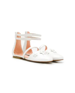 Elisabetta Franchi La Mia Bambina バレエシューズ - White - サムネイル1