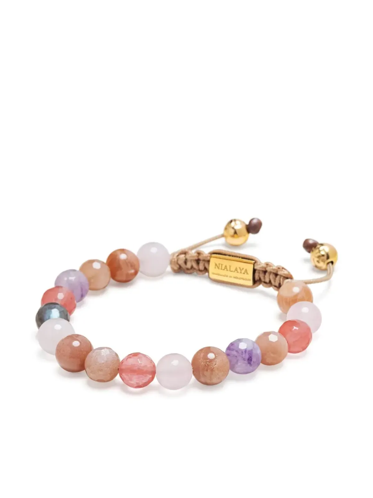 Nialaya Jewelry ファセットストーン ブレスレット - ピンク - 画像2