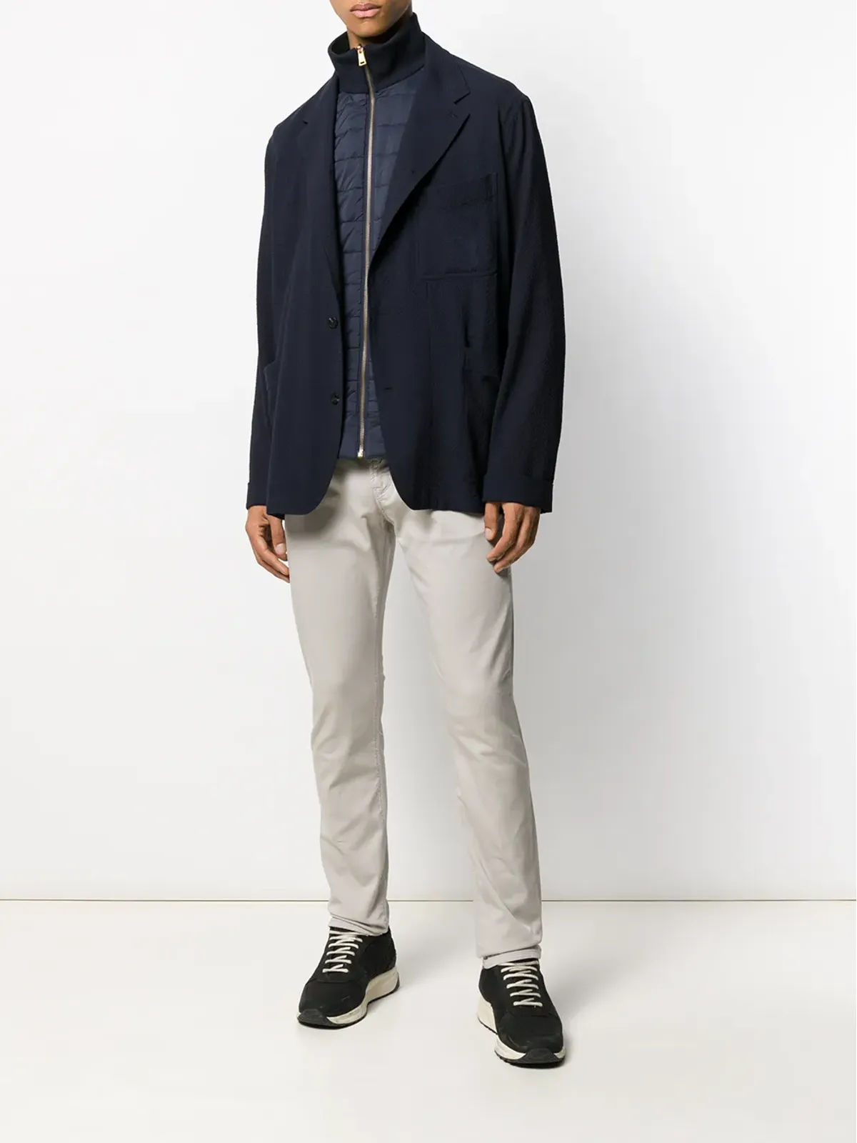 Ralph Lauren Purple Label パッド入りウェストコートジャケット - ネイビー - 画像2