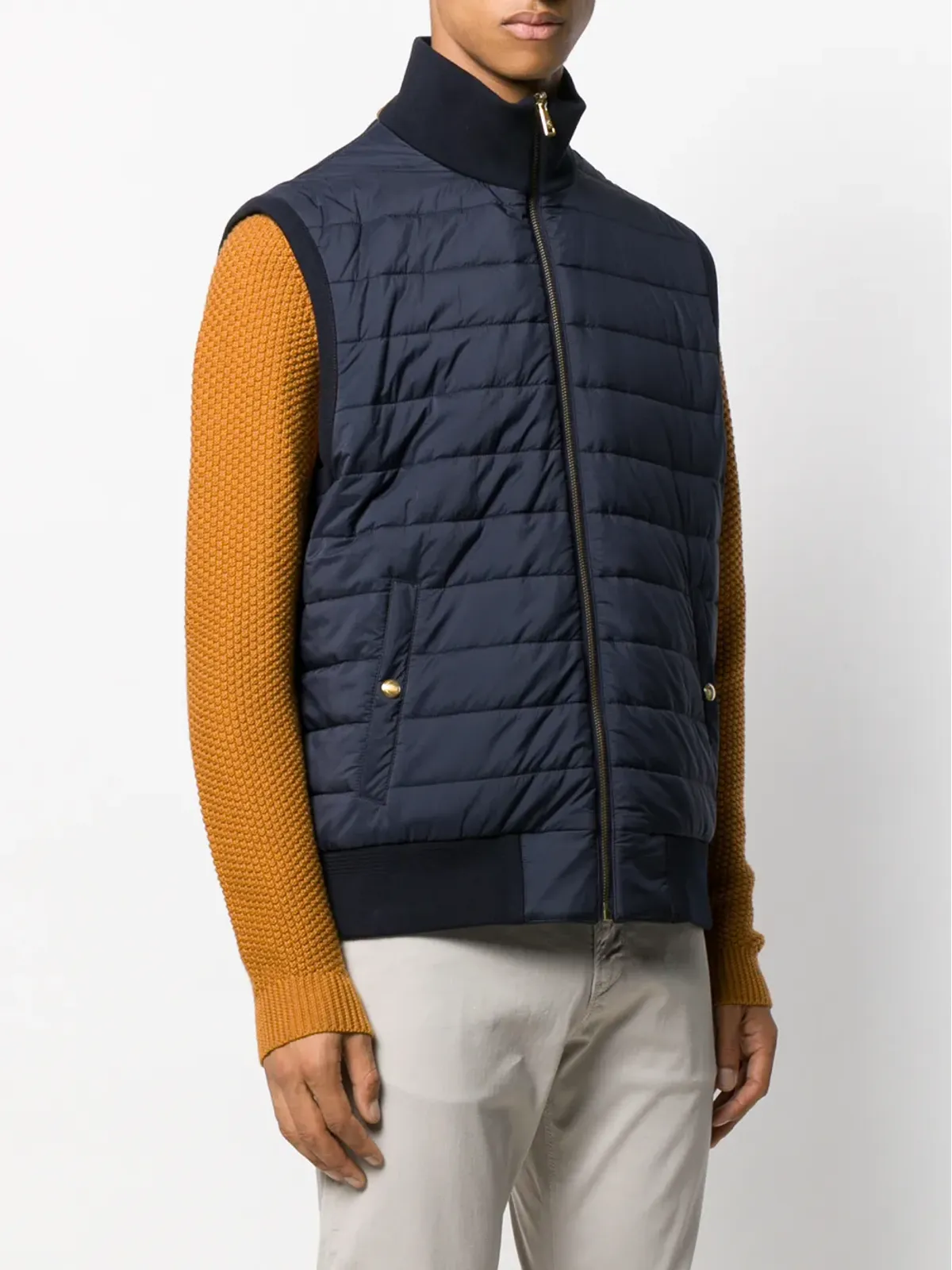 Ralph Lauren Purple Label パッド入りウェストコートジャケット - ネイビー - 画像3