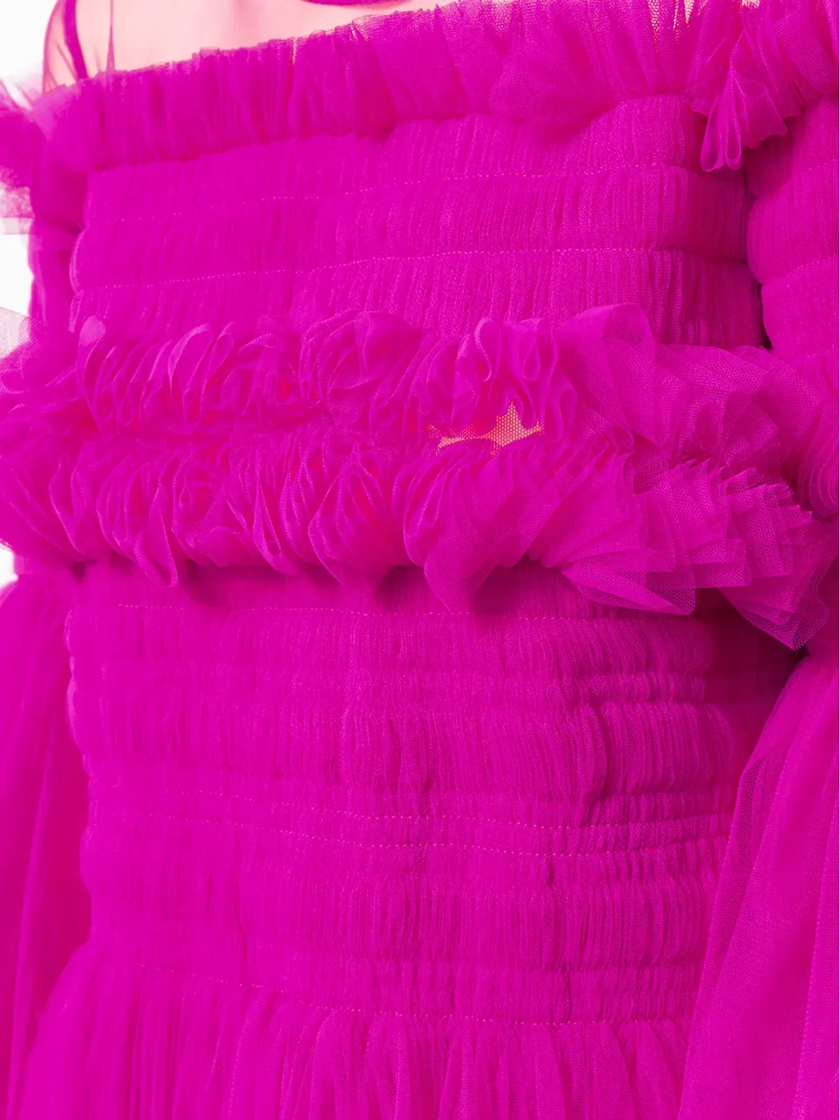 Molly Goddard チュールフリル付きミディドレス - 画像5