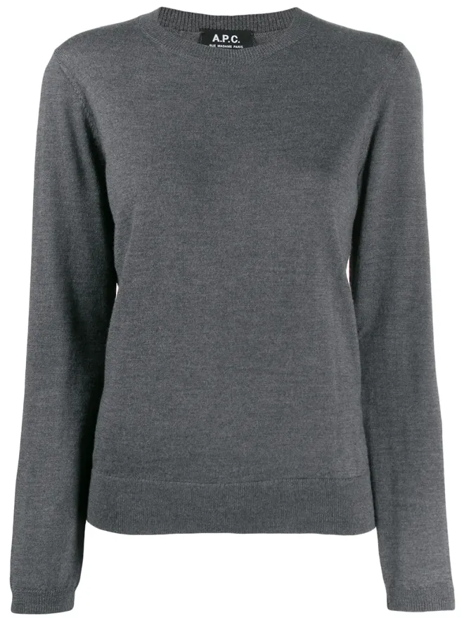 A.P.C. A.P.C. グレーのラウンドネックジャンパーの商品画像