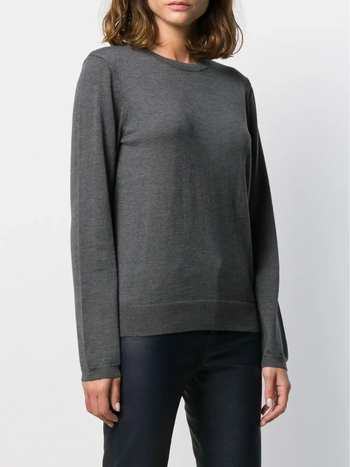 A.P.C. グレーのラウンドネックジャンパー - 画像3