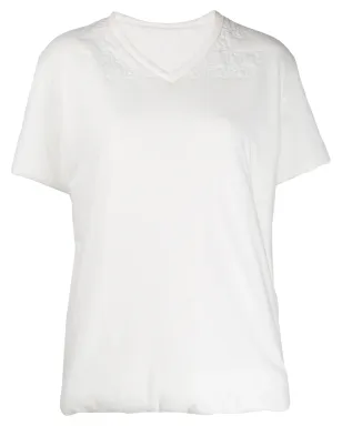MM6 Maison Margiela padded V-neck T-shirt - White - サムネイル1