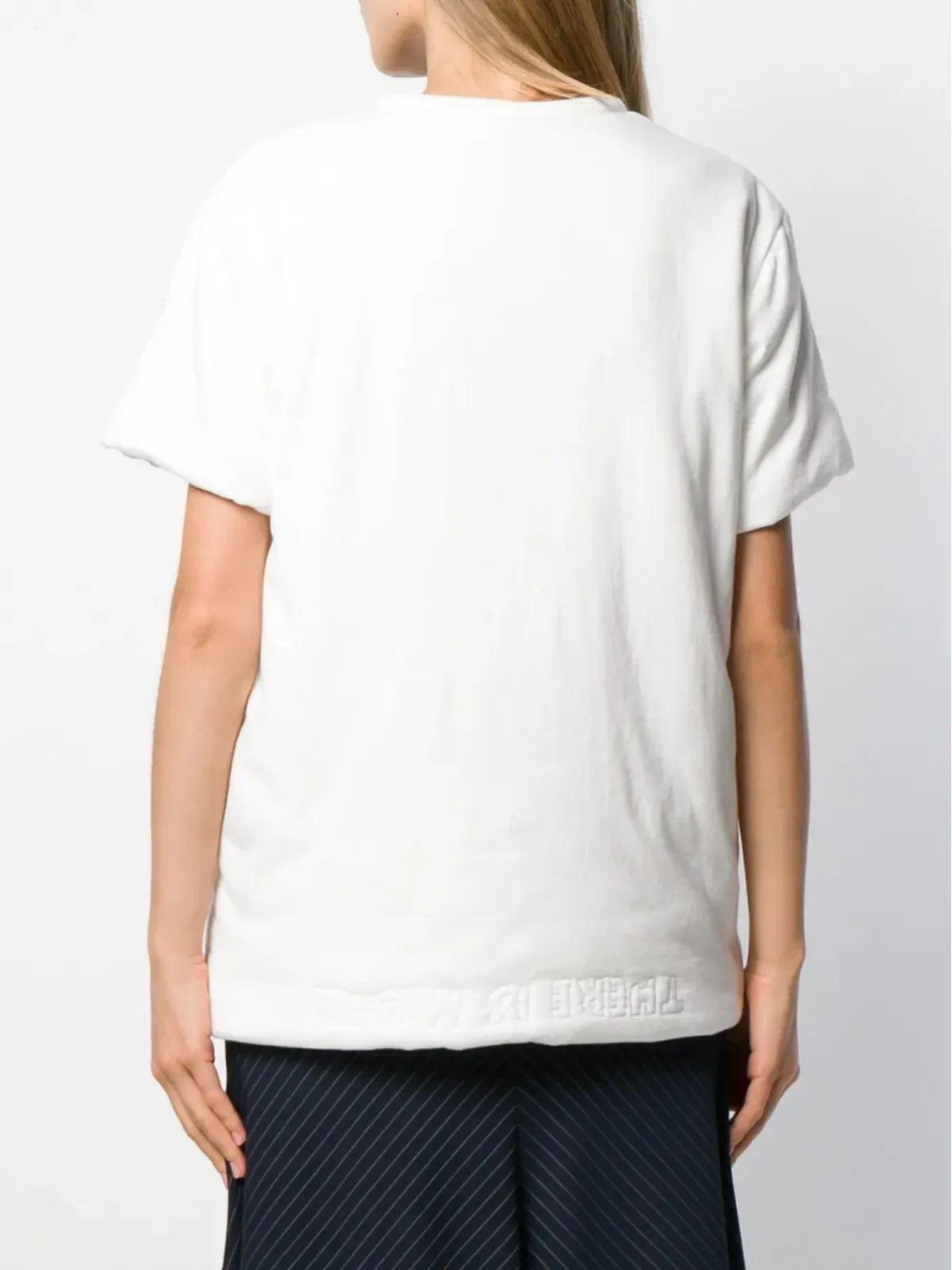 MM6 Maison Margiela padded V-neck T-shirt - White - 画像4