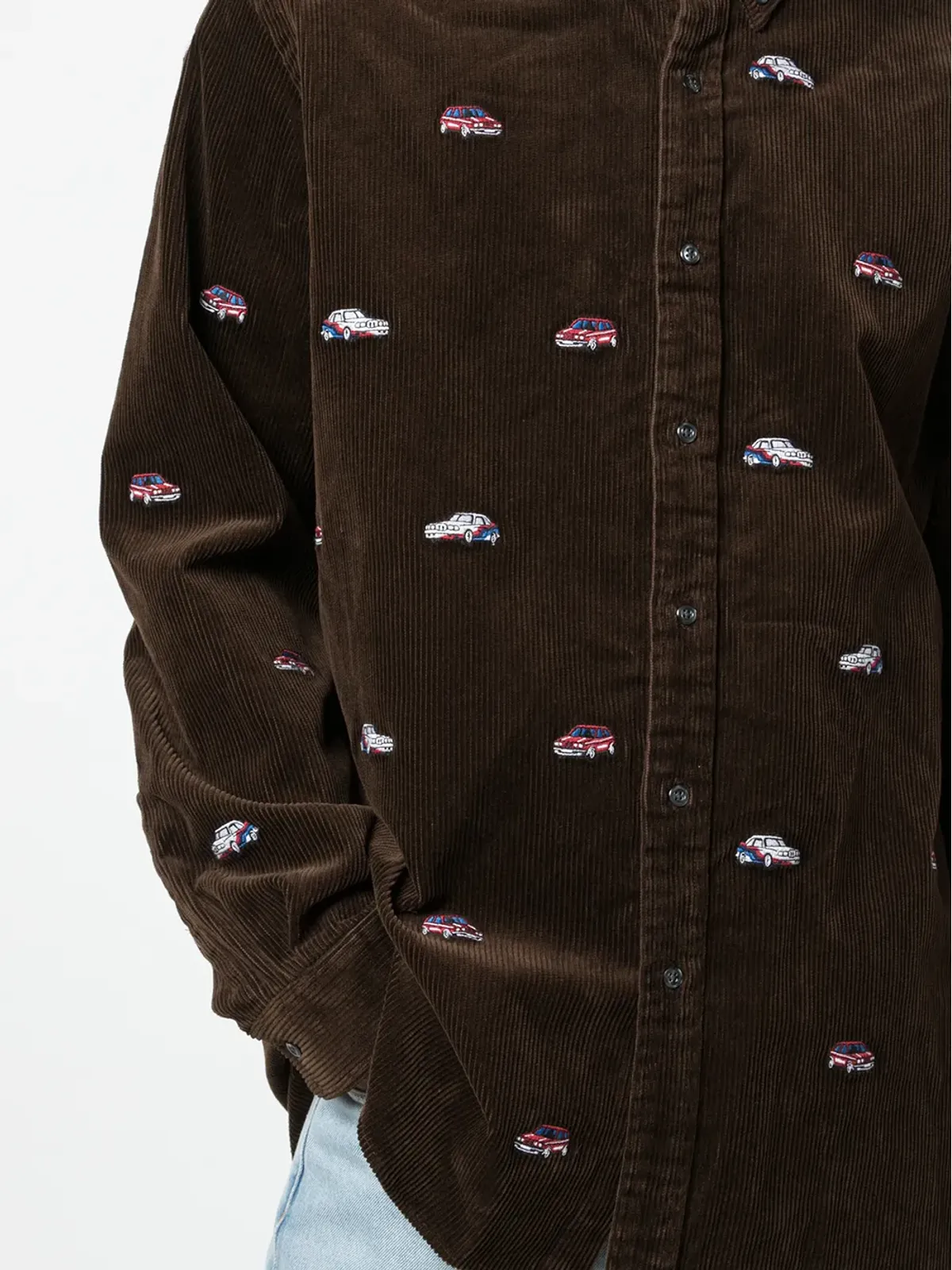 Palace x Ralph Lauren エンブロイダード GTI シャツ（ブラウン） - 画像5