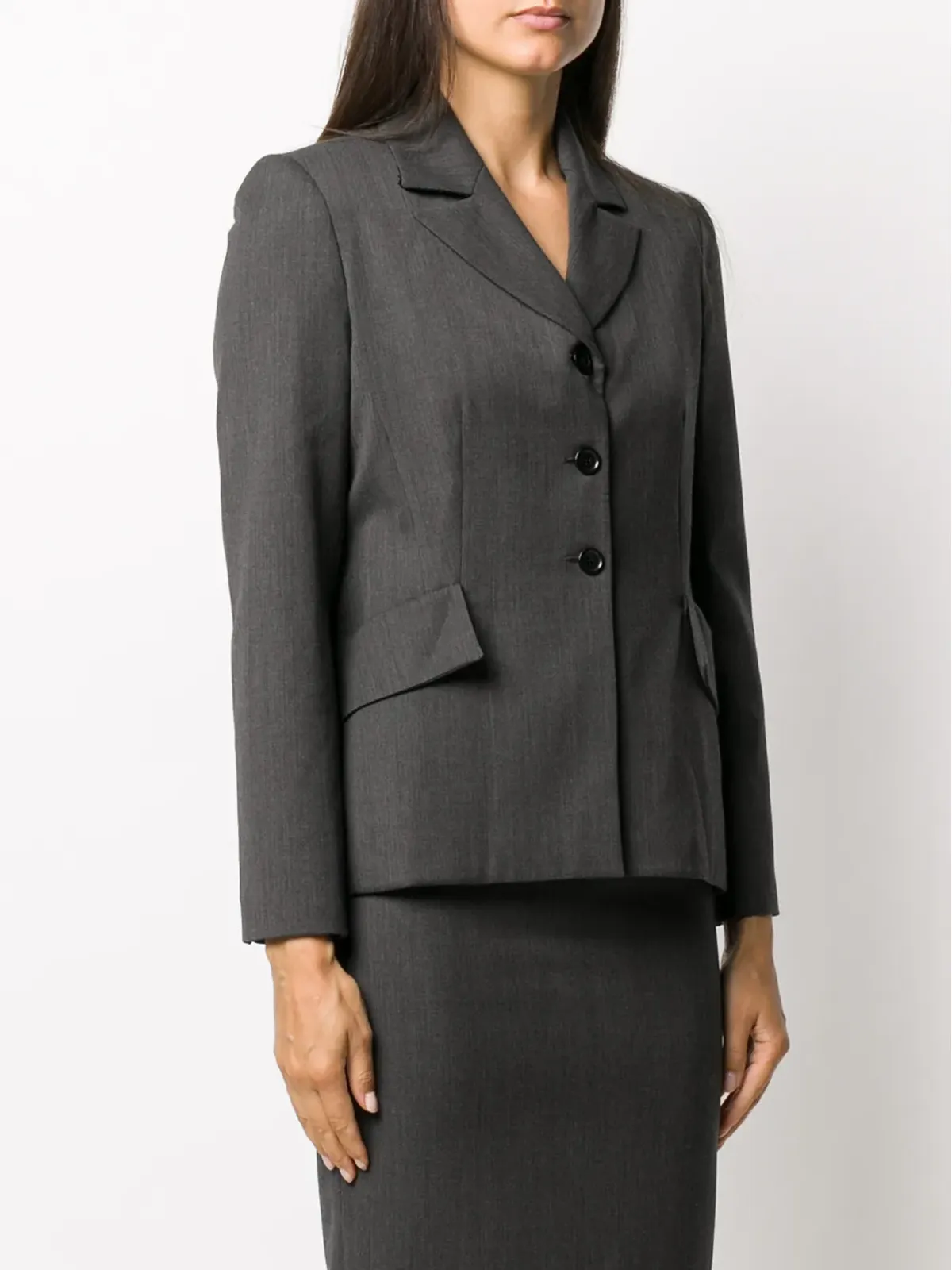 In The Mood For Love notched-lapels single-breasted blazer - Grey - 画像3
