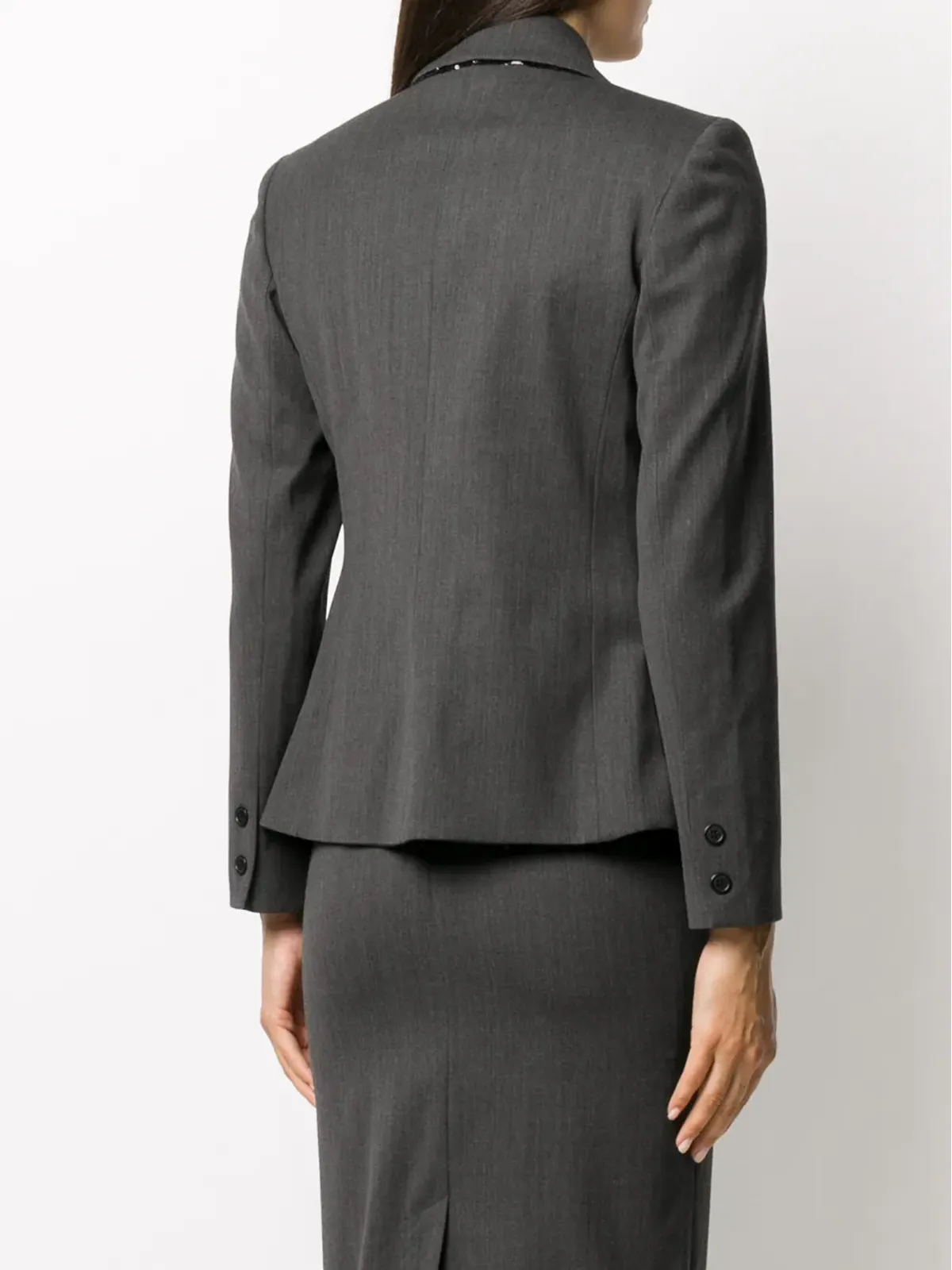 In The Mood For Love notched-lapels single-breasted blazer - Grey - 画像4