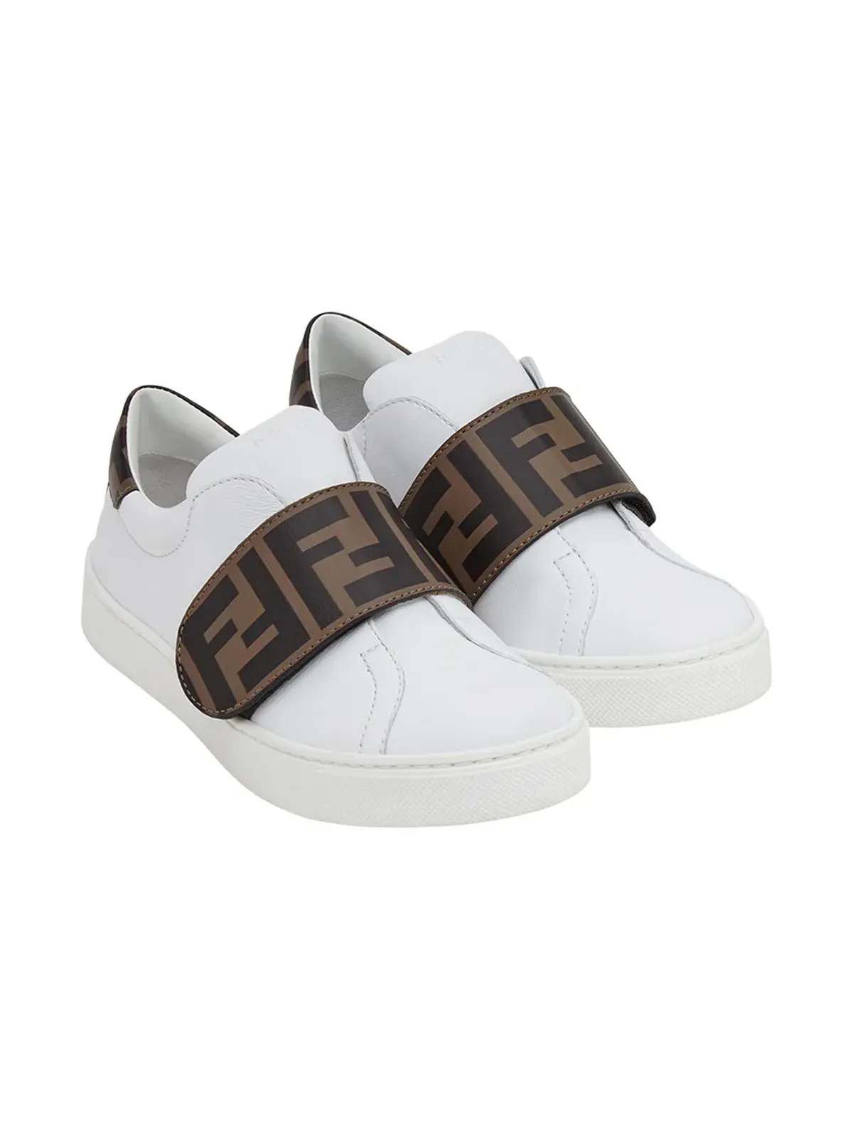 Fendi Kids Zucca タッチストラップ ローカット スニーカー - 画像1
