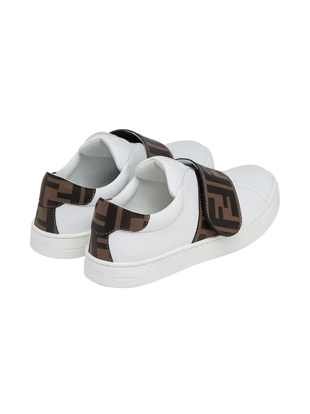 Fendi Kids Zucca タッチストラップ ローカット スニーカー - 画像3