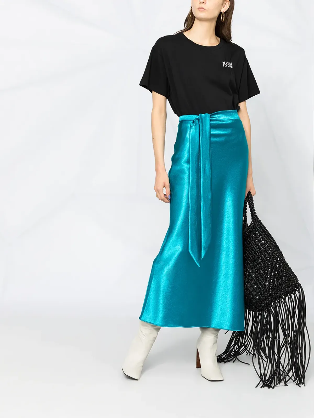 Nina Ricci 刺繍ロゴTシャツ ブラック - 画像2