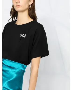 Nina Ricci 刺繍ロゴTシャツ ブラック - サムネイル3