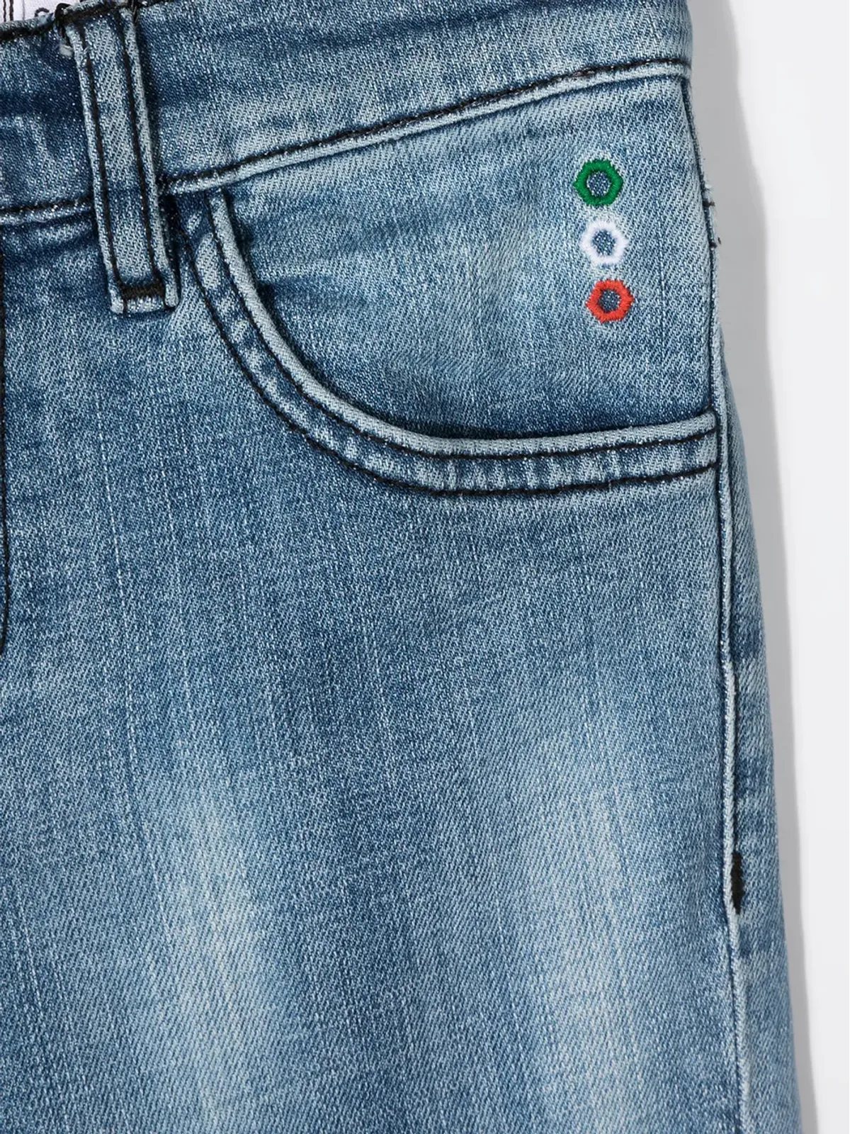 Philipp Plein Junior アイコニック プレイン ストレートジーンズ - 画像3