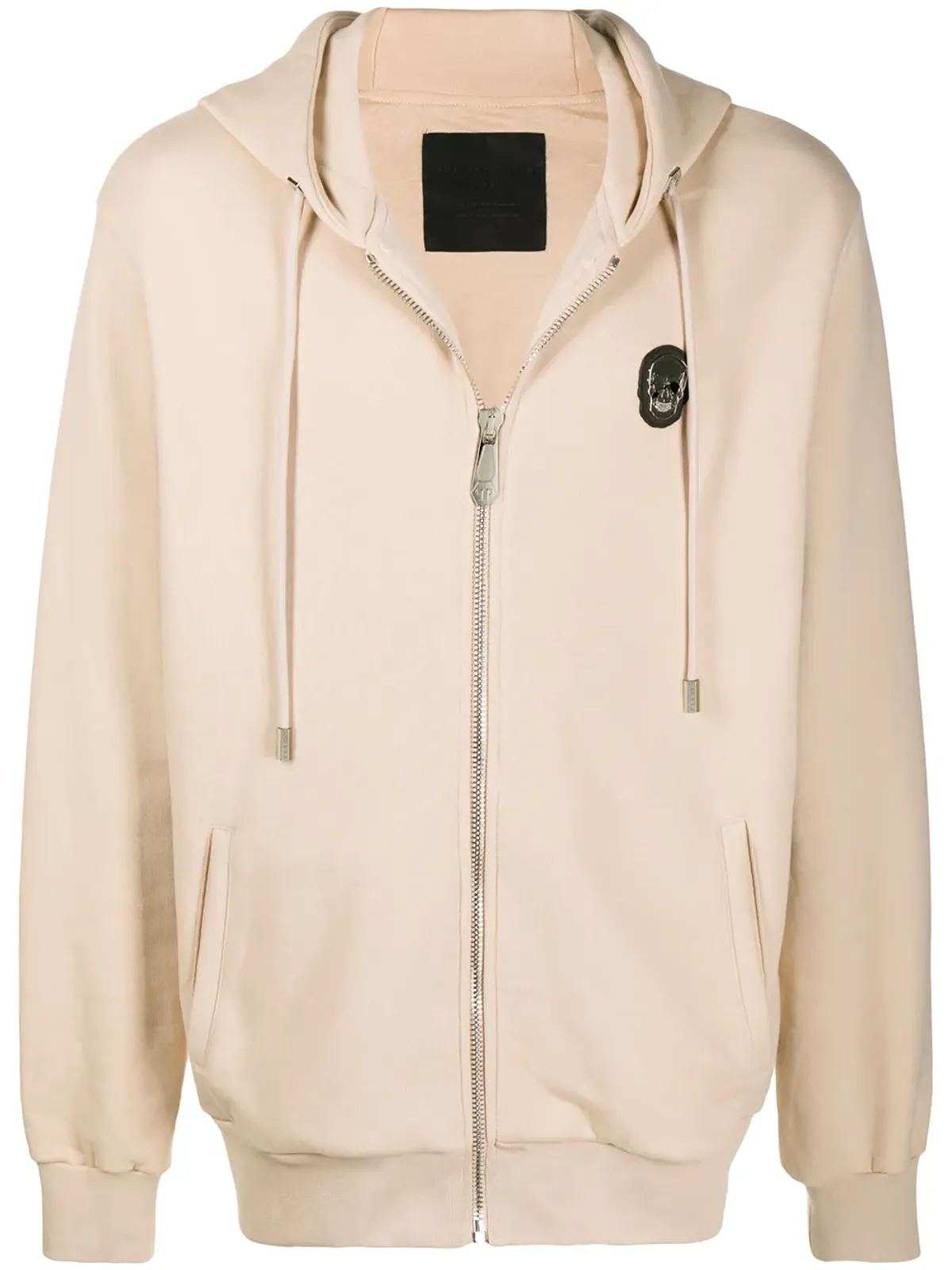 Philipp Plein スカルジップフードパーカー - 画像1